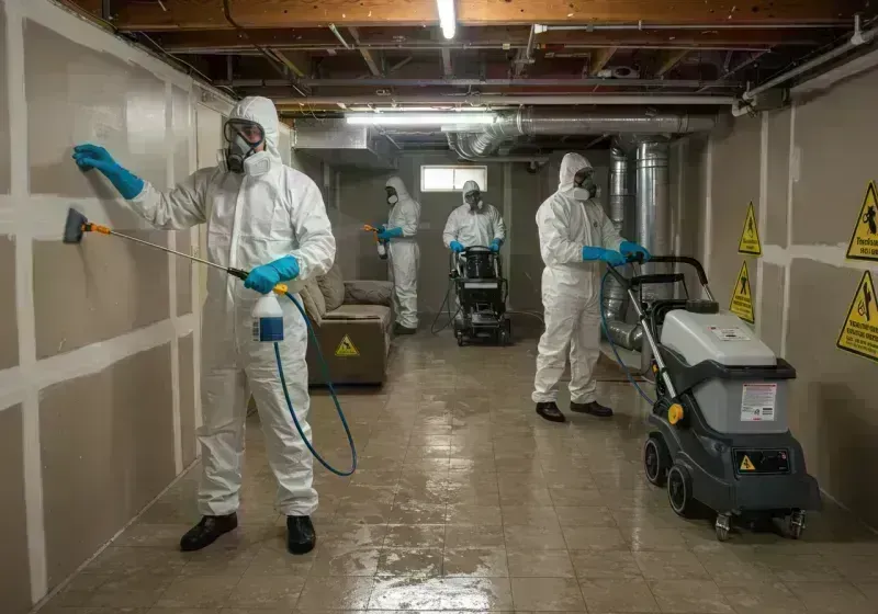 Basement Moisture Removal and Structural Drying process in Winchester, MO